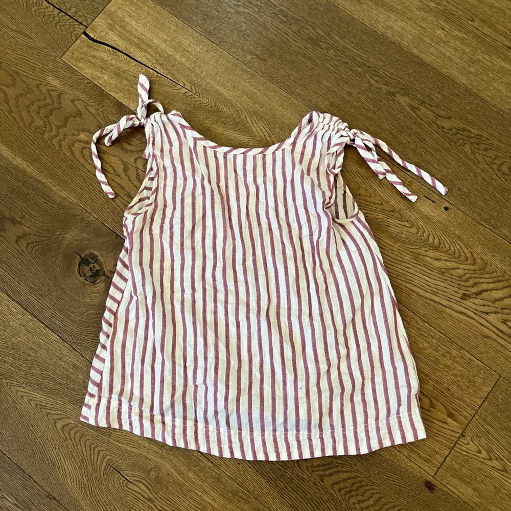 Small Caslon red and white short sleeved shirt
